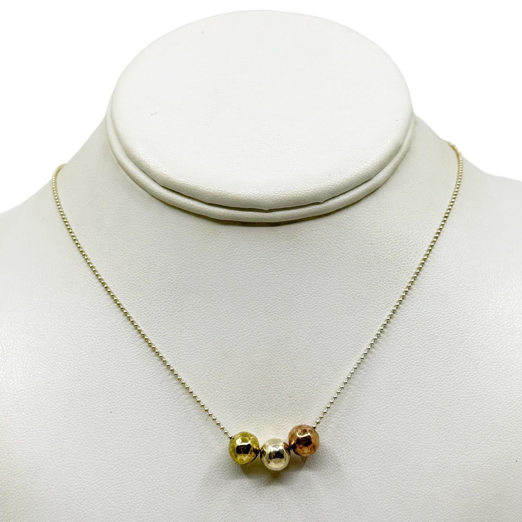Silpada tricolor gold vermeil bead necklace - GM993