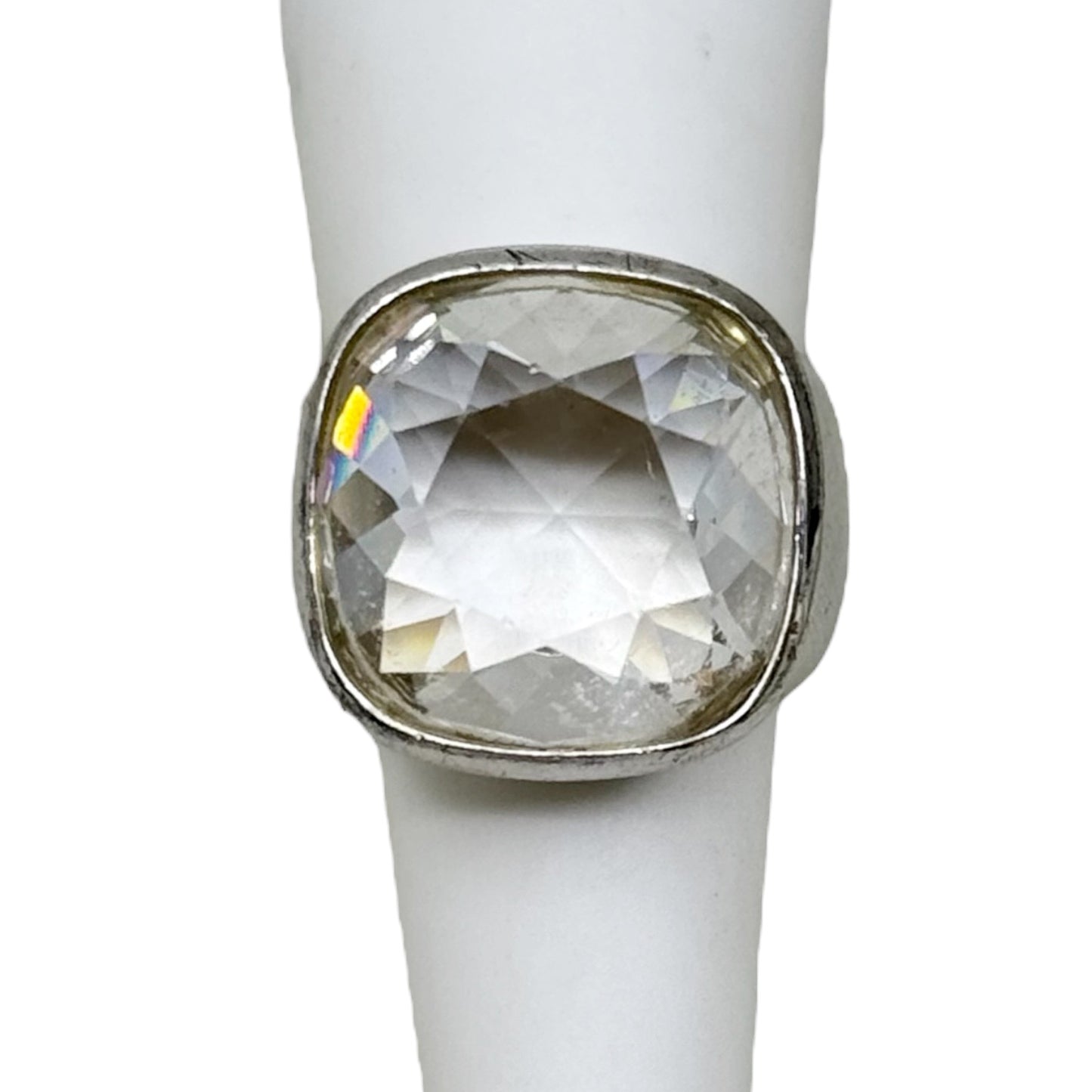 Bold Sterling Silver Swarovski crystal ring - GM198