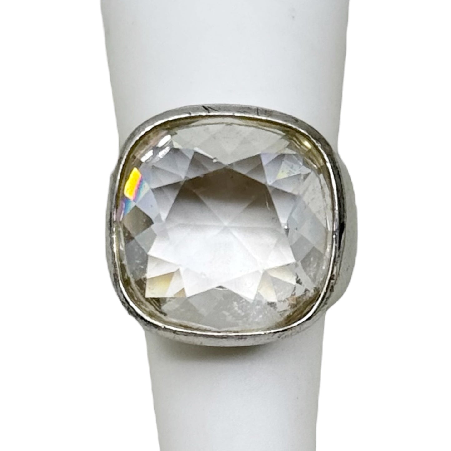 Bold Sterling Silver Swarovski crystal ring - GM198