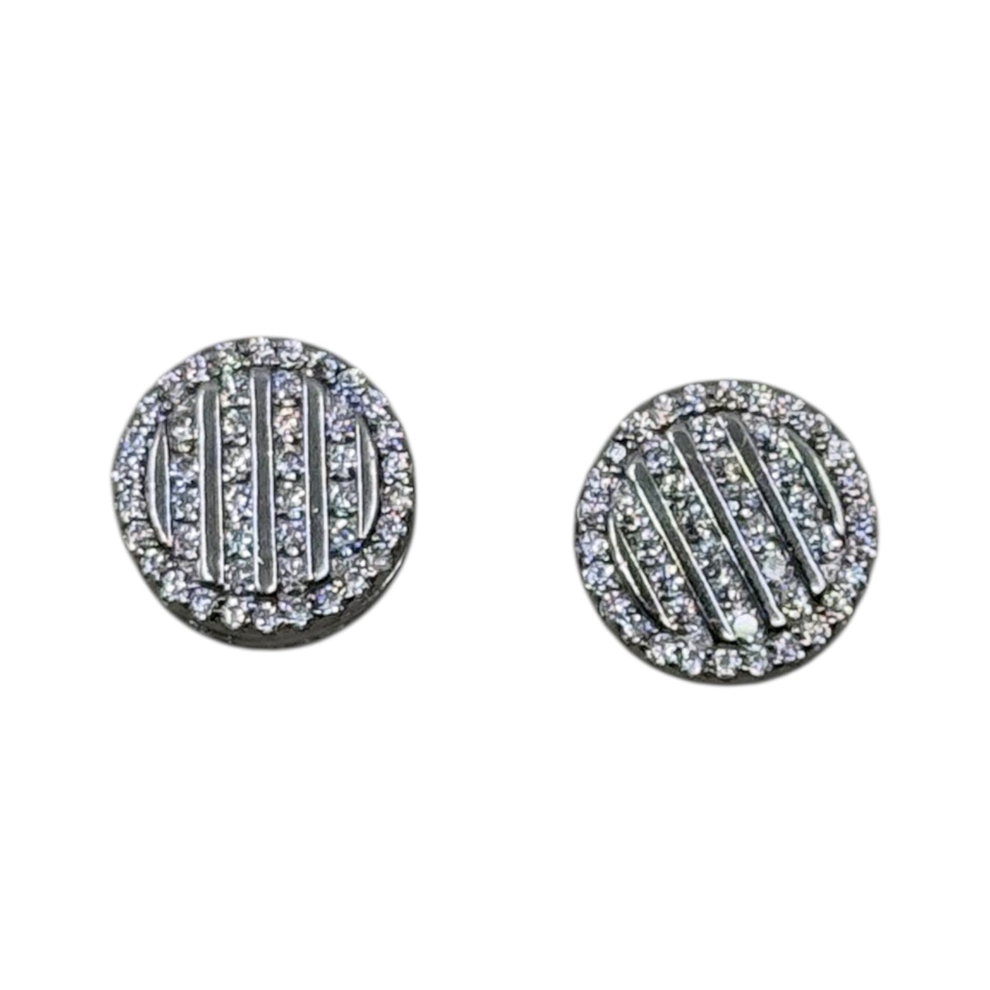 Sterling silver cubic zirconia stud earrings - GM17