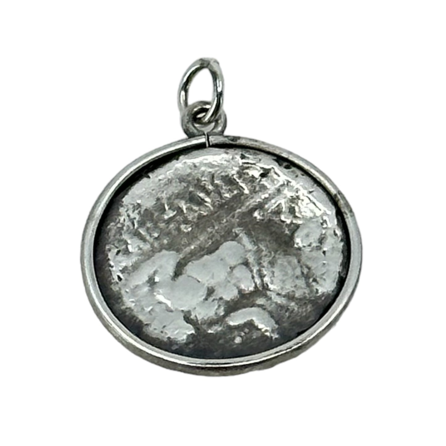 sterling silver LARISSA & ZEUS drachma Greek coin pendant