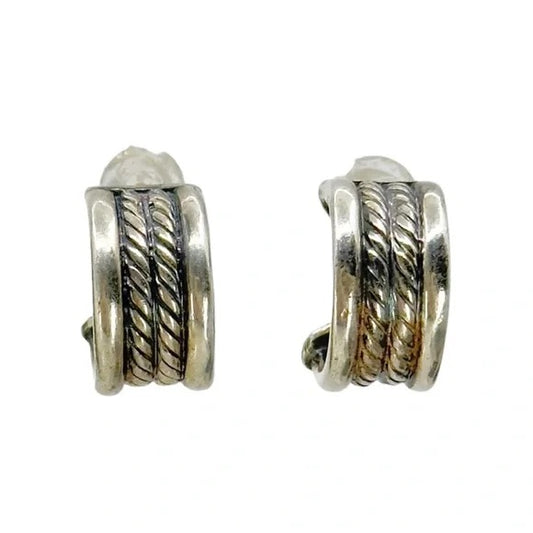 David Yurman sterling silver  Huggies earrings