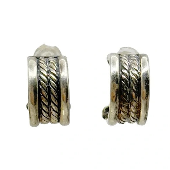 David Yurman sterling silver  Huggies earrings