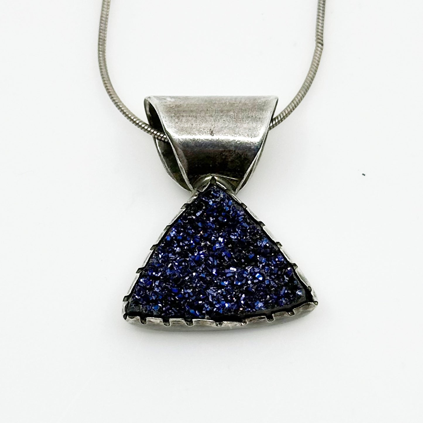 BH Zuni Sterling silver druzy pendant