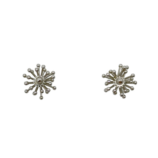 Atomic Starburst Sunburst Sterling silver stud earrings