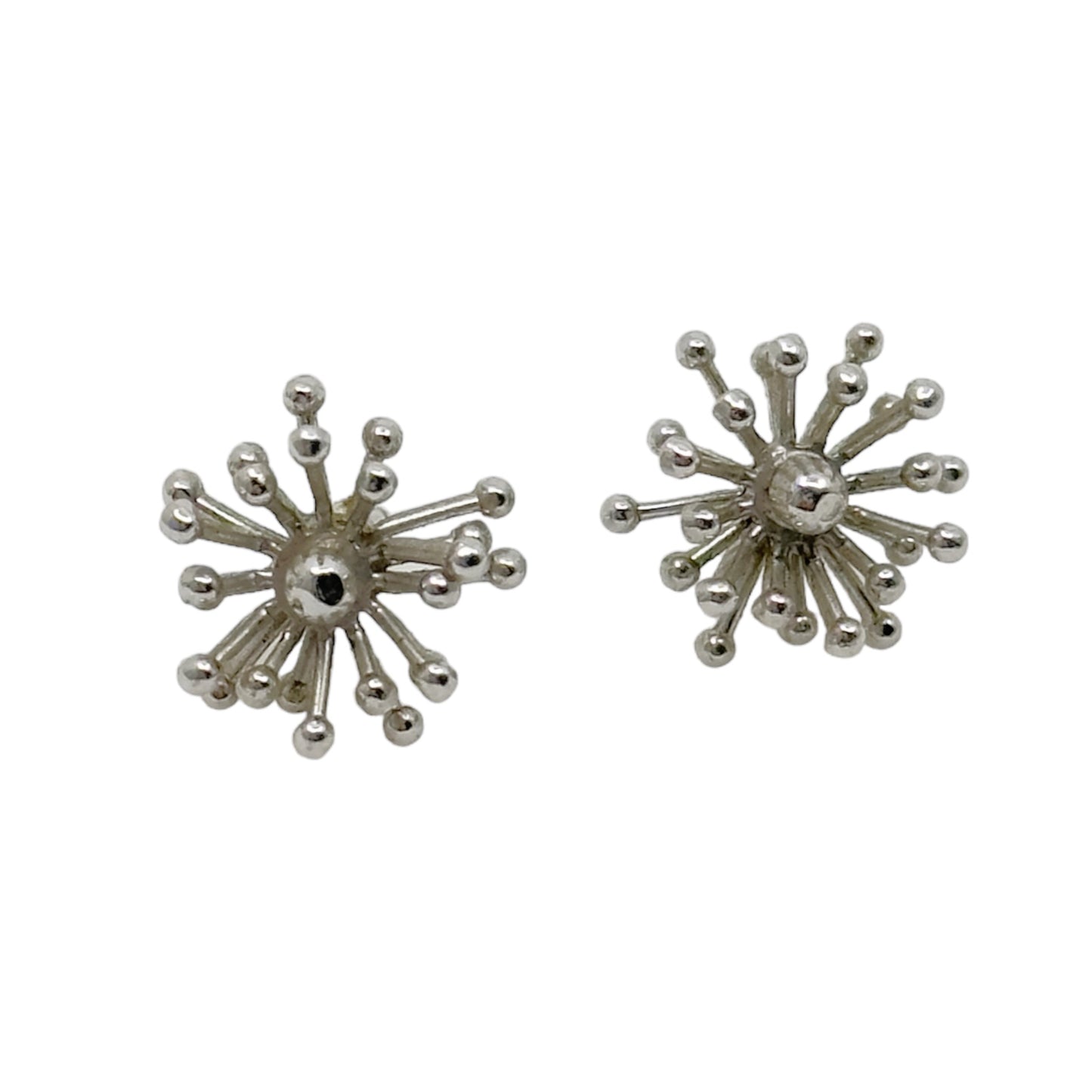 Atomic Starburst Sunburst Sterling silver stud earrings