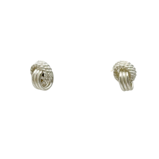 Sterling silver knot stud earrings