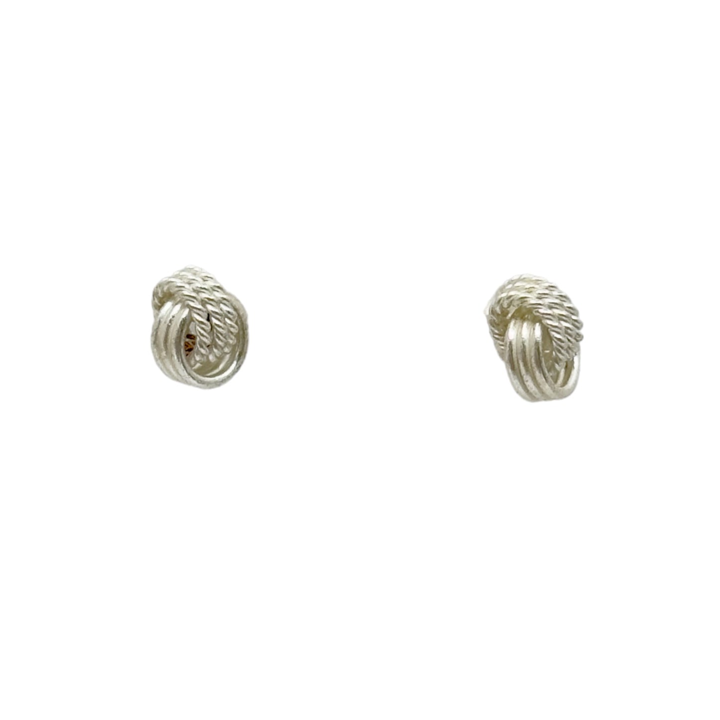 Sterling silver knot stud earrings