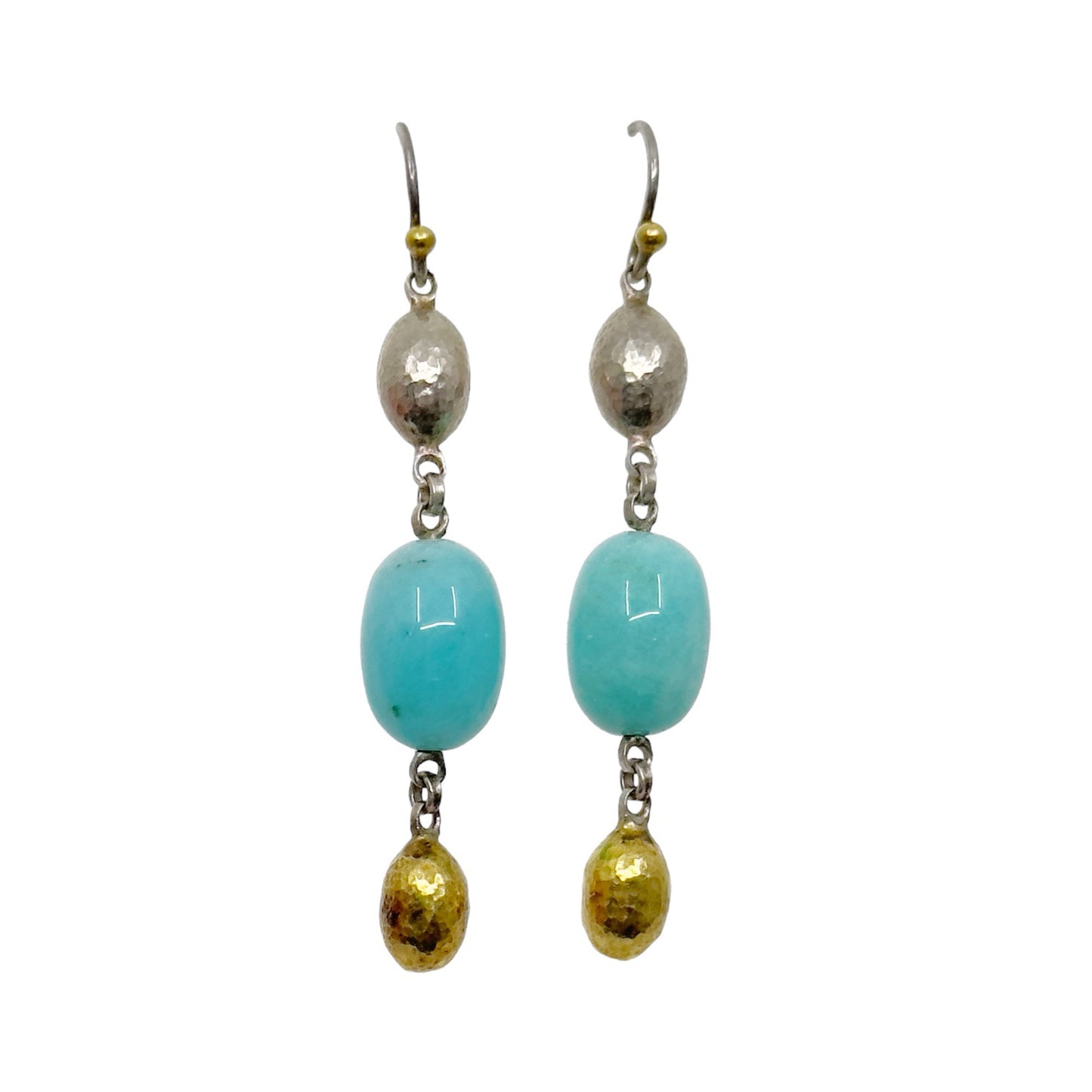 Gurhan 24k gold & sterling silver Amazonite bead earrings