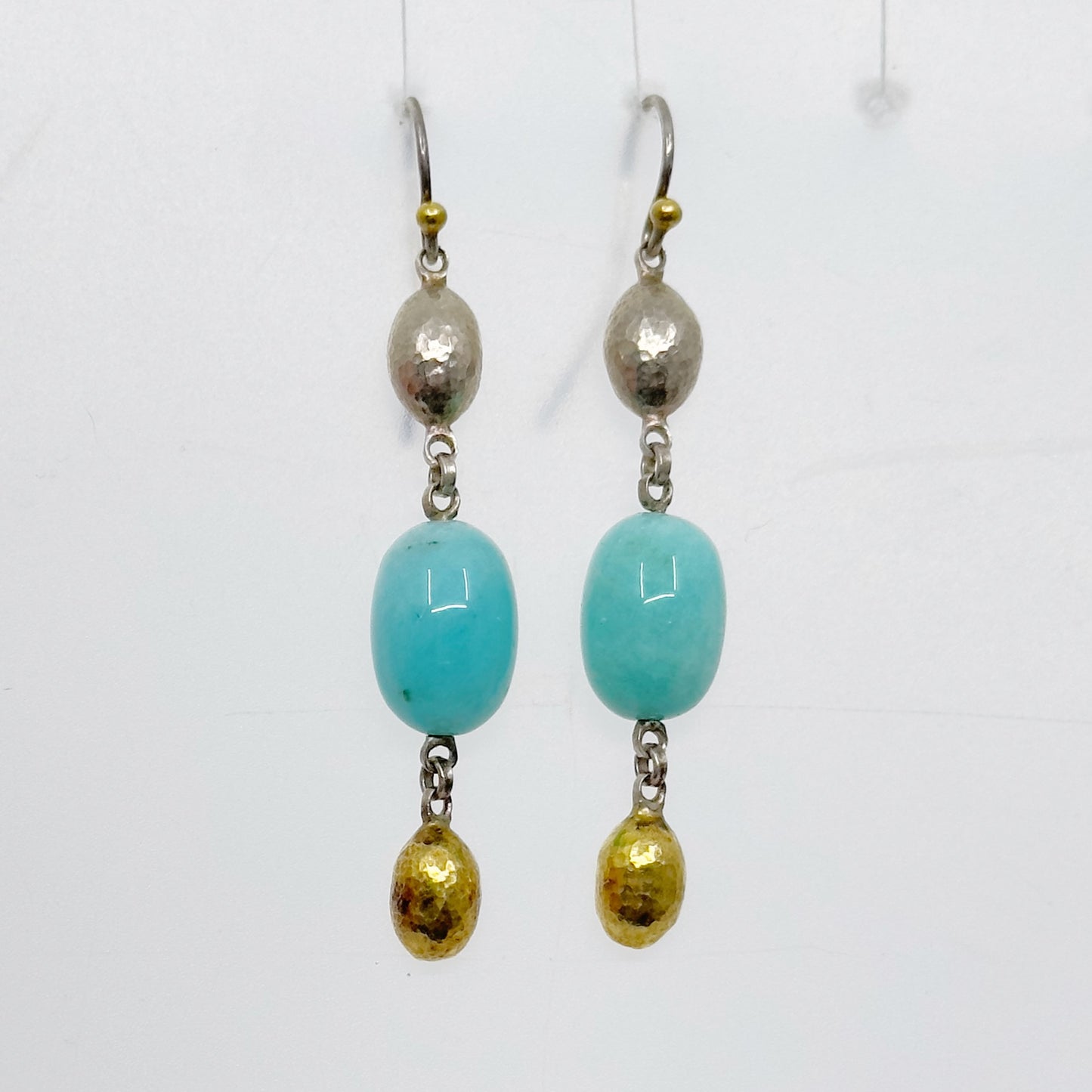 Gurhan 24k gold & sterling silver Amazonite bead earrings