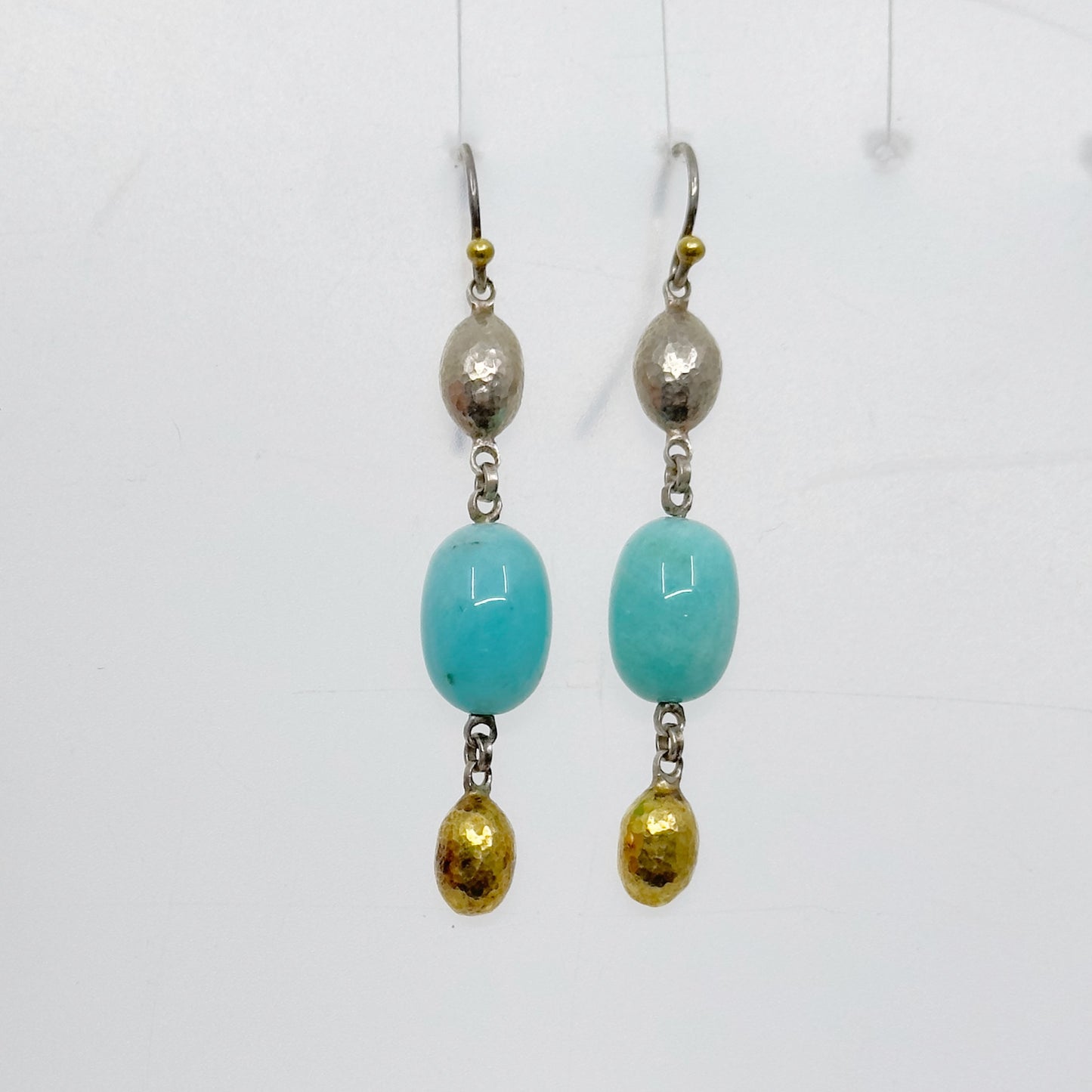 Gurhan 24k gold & sterling silver Amazonite bead earrings