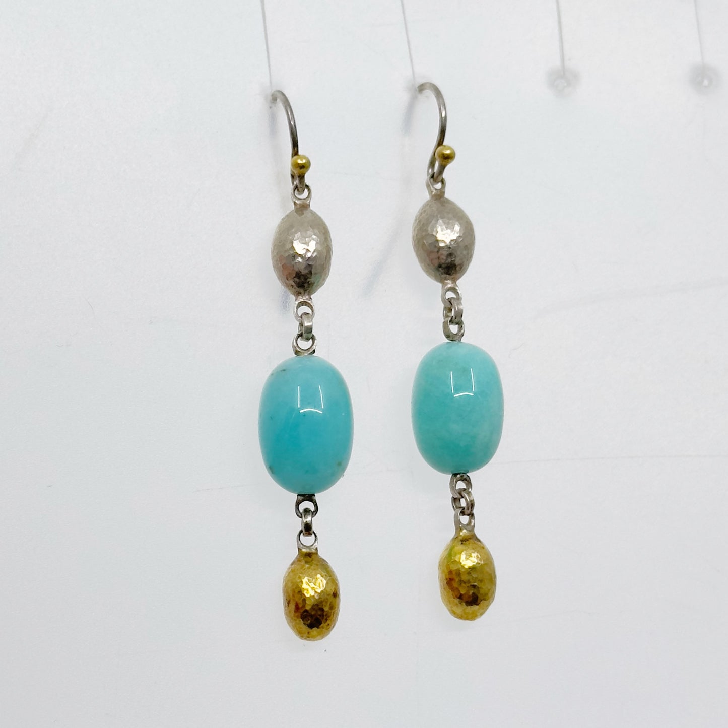 Gurhan 24k gold & sterling silver Amazonite bead earrings