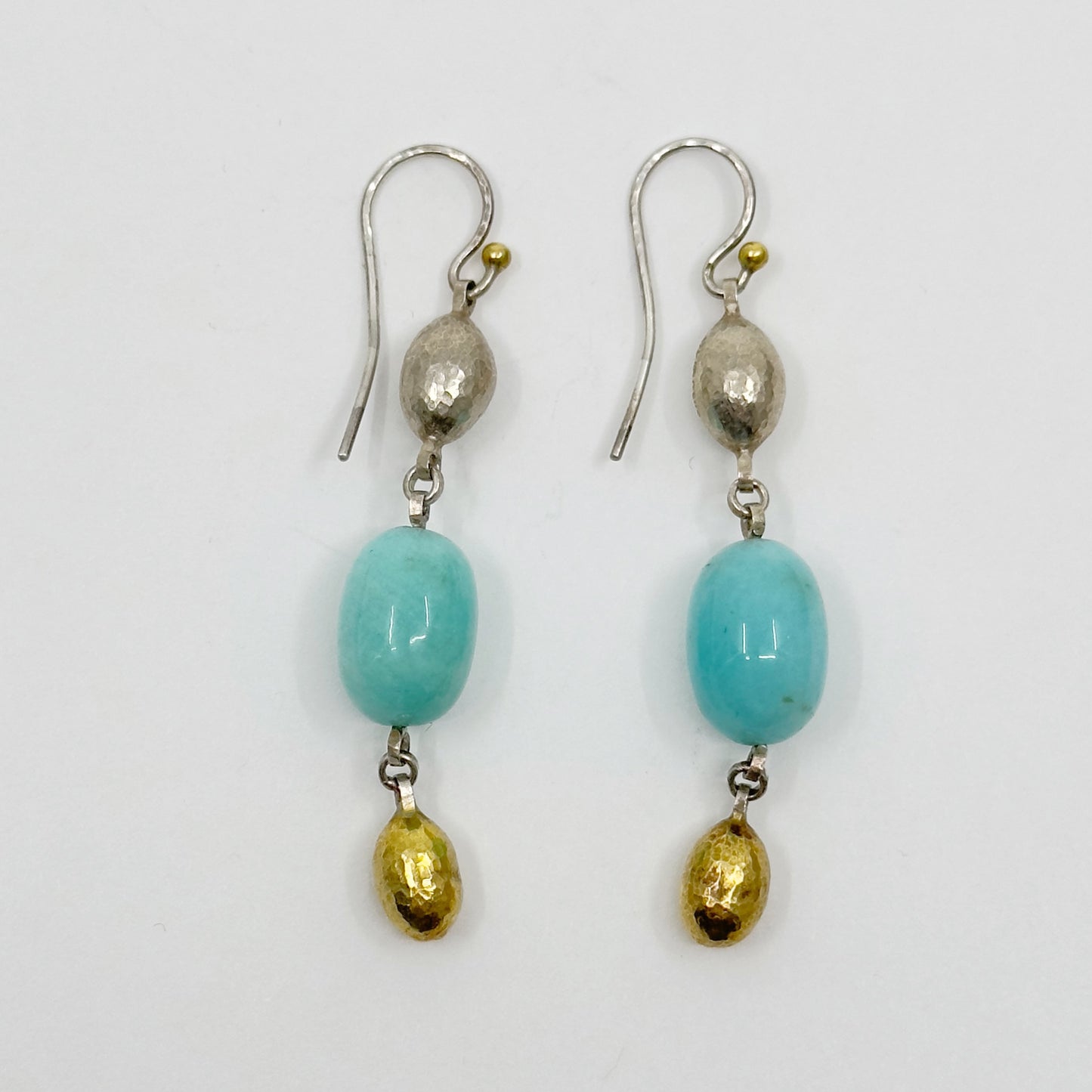 Gurhan 24k gold & sterling silver Amazonite bead earrings