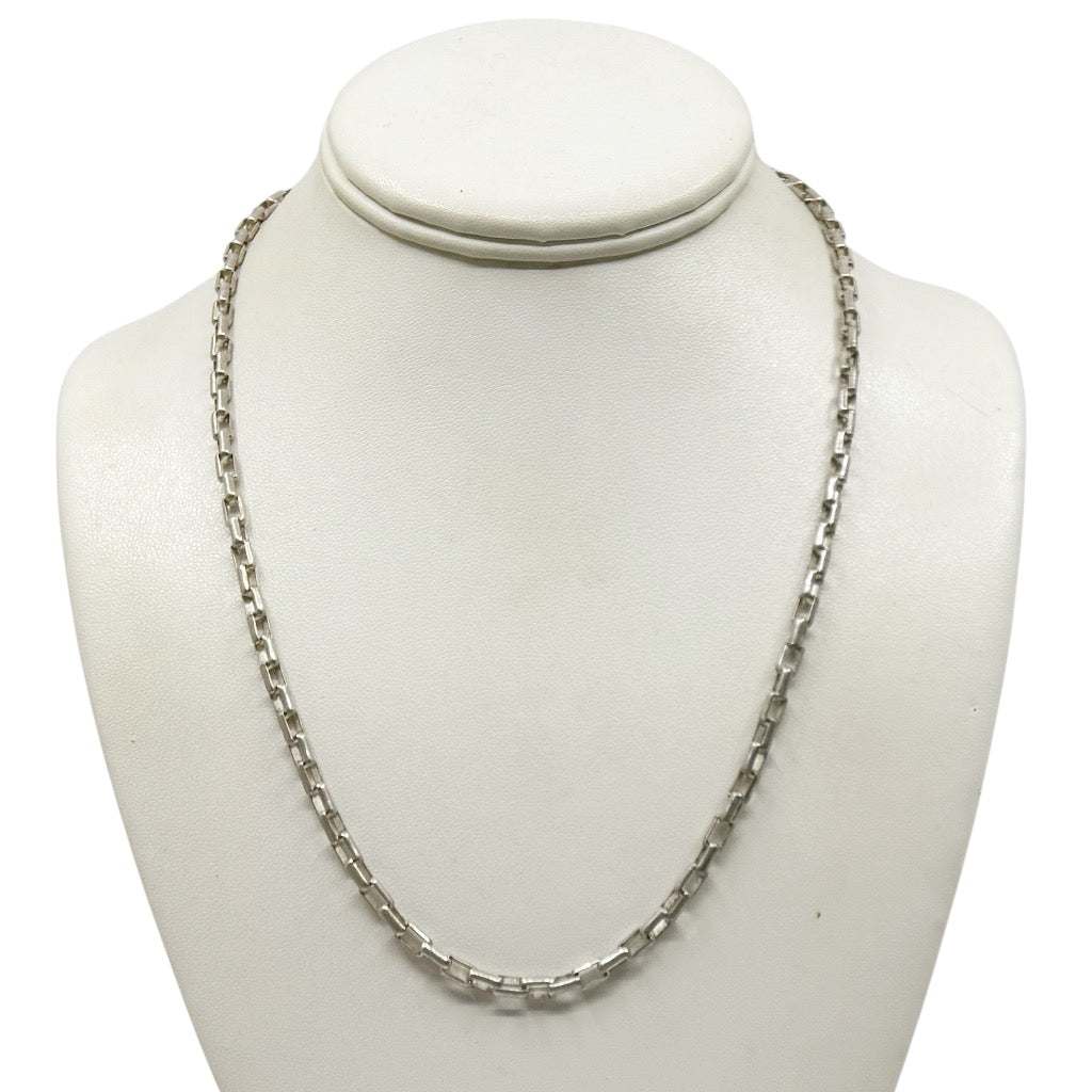 vintage sterling silver link chain necklace - GM1061
