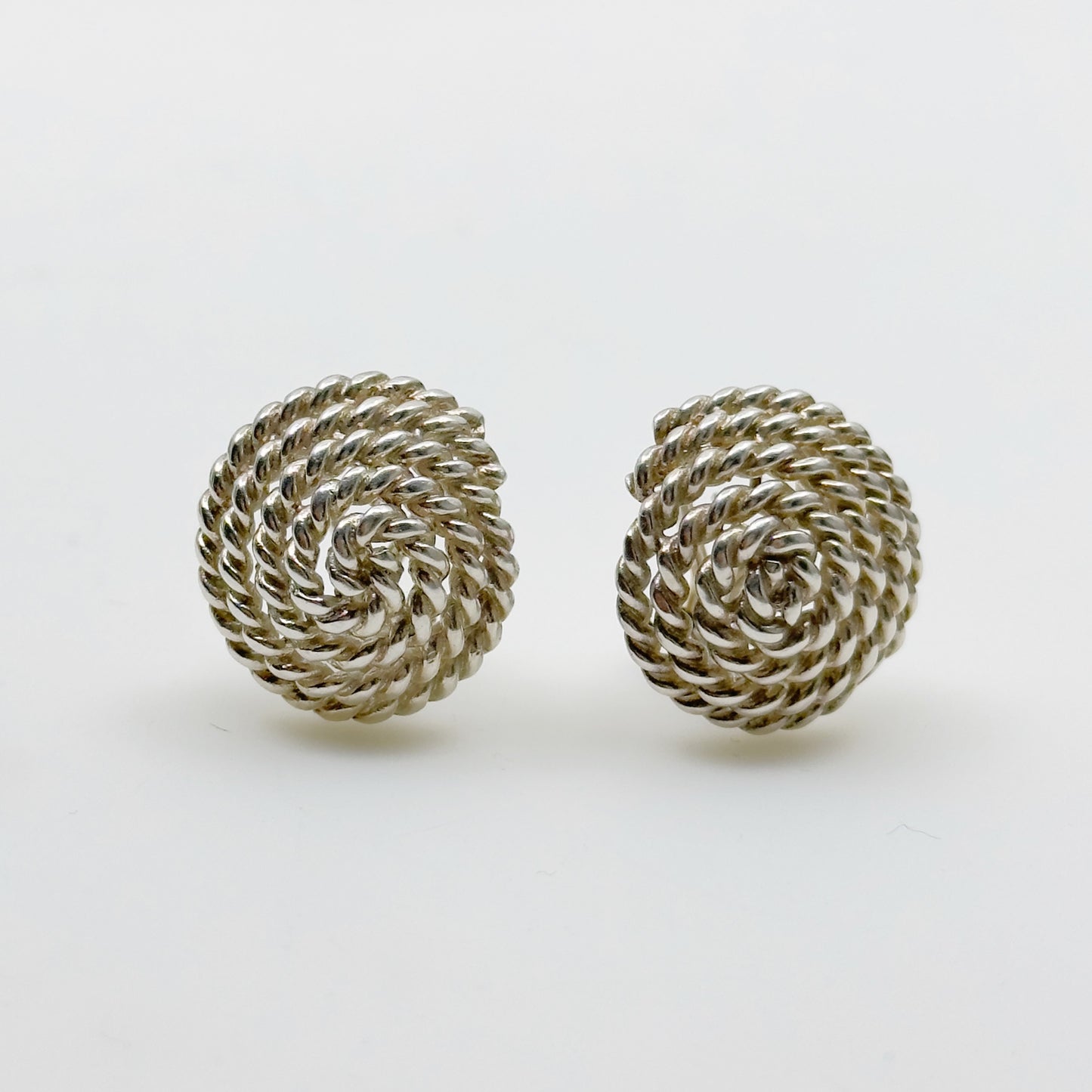 Tiffany & Co sterling silver  Coiled Rope earrings