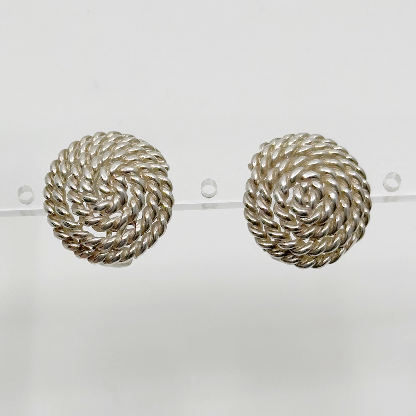 Tiffany & Co sterling silver  Coiled Rope earrings