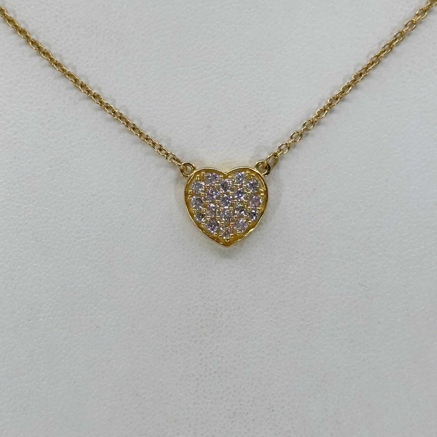 D'joy Gold over stainless steel cubic zirconia heart necklace