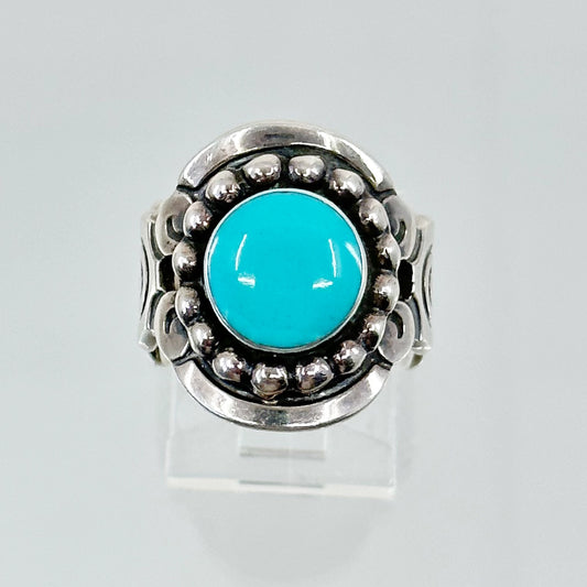 Mexican sterling silver turquoise ring