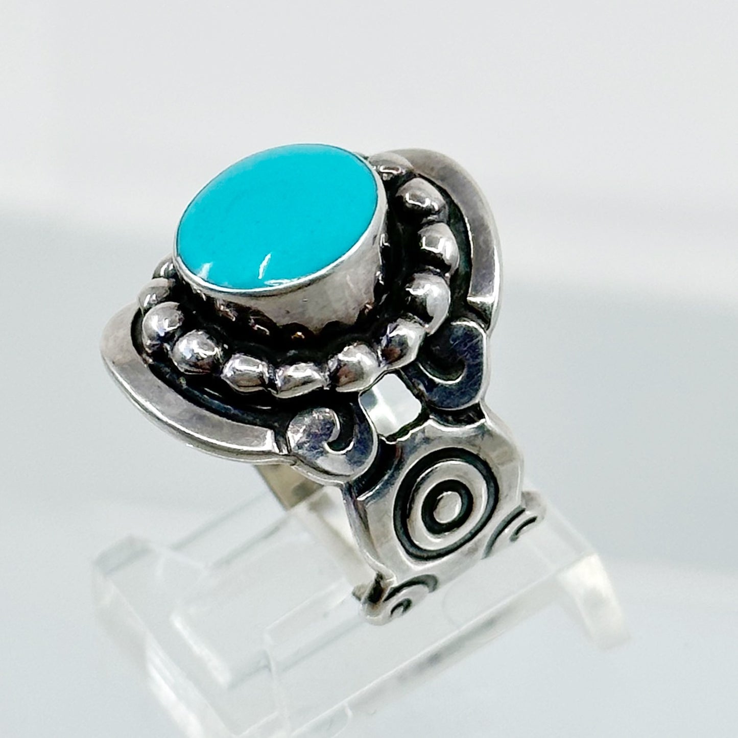 Mexican sterling silver turquoise ring