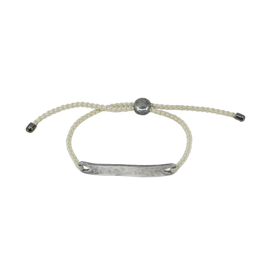 Monica Vinader sterling silver white cord My Faith adjustable  bracelet