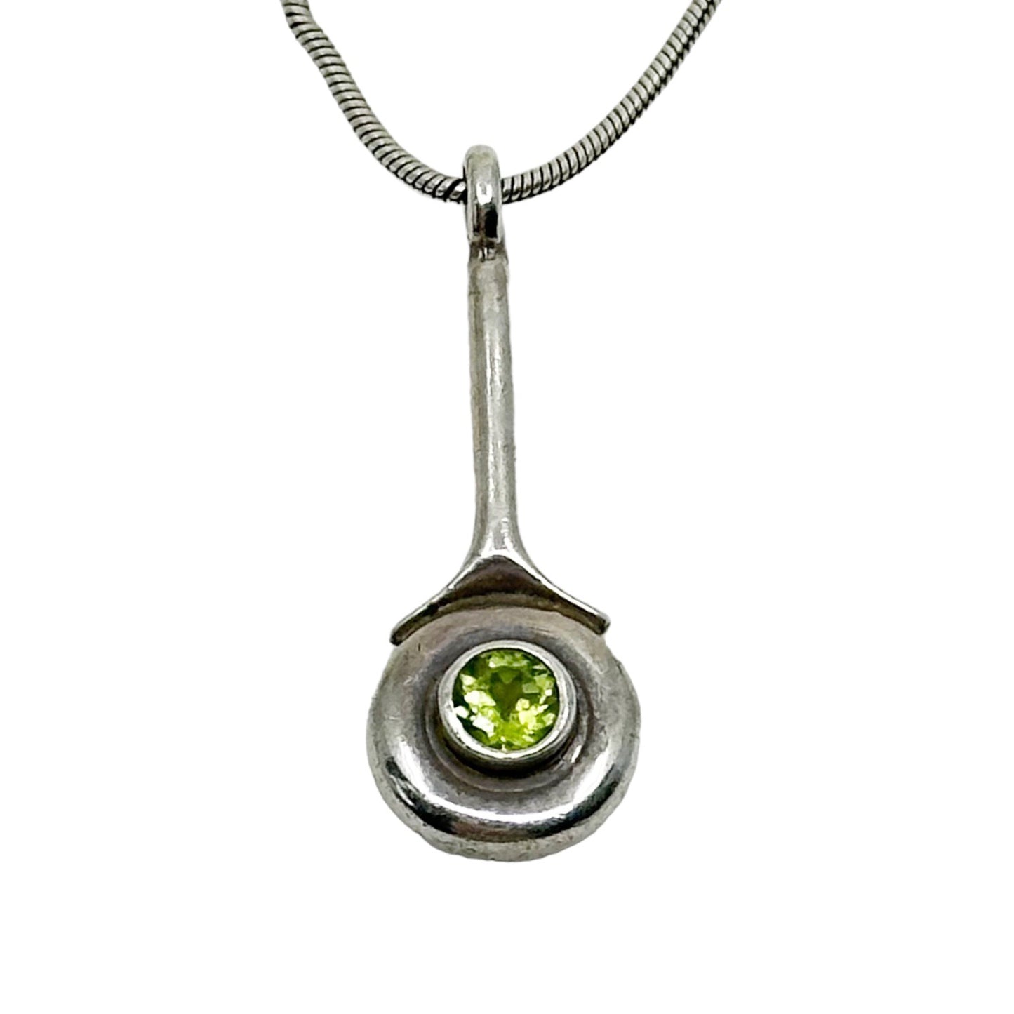 Sterling silver Peridot pendant necklace