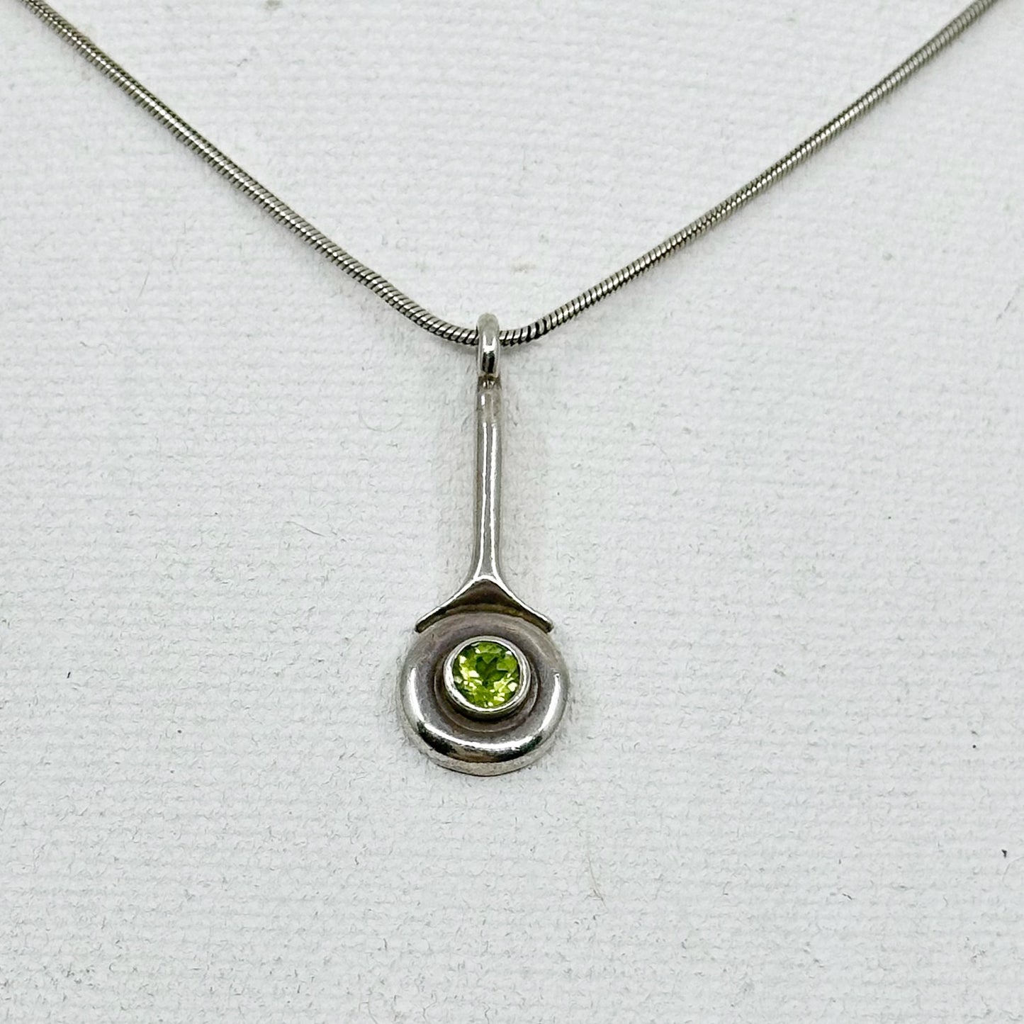 Sterling silver Peridot pendant necklace