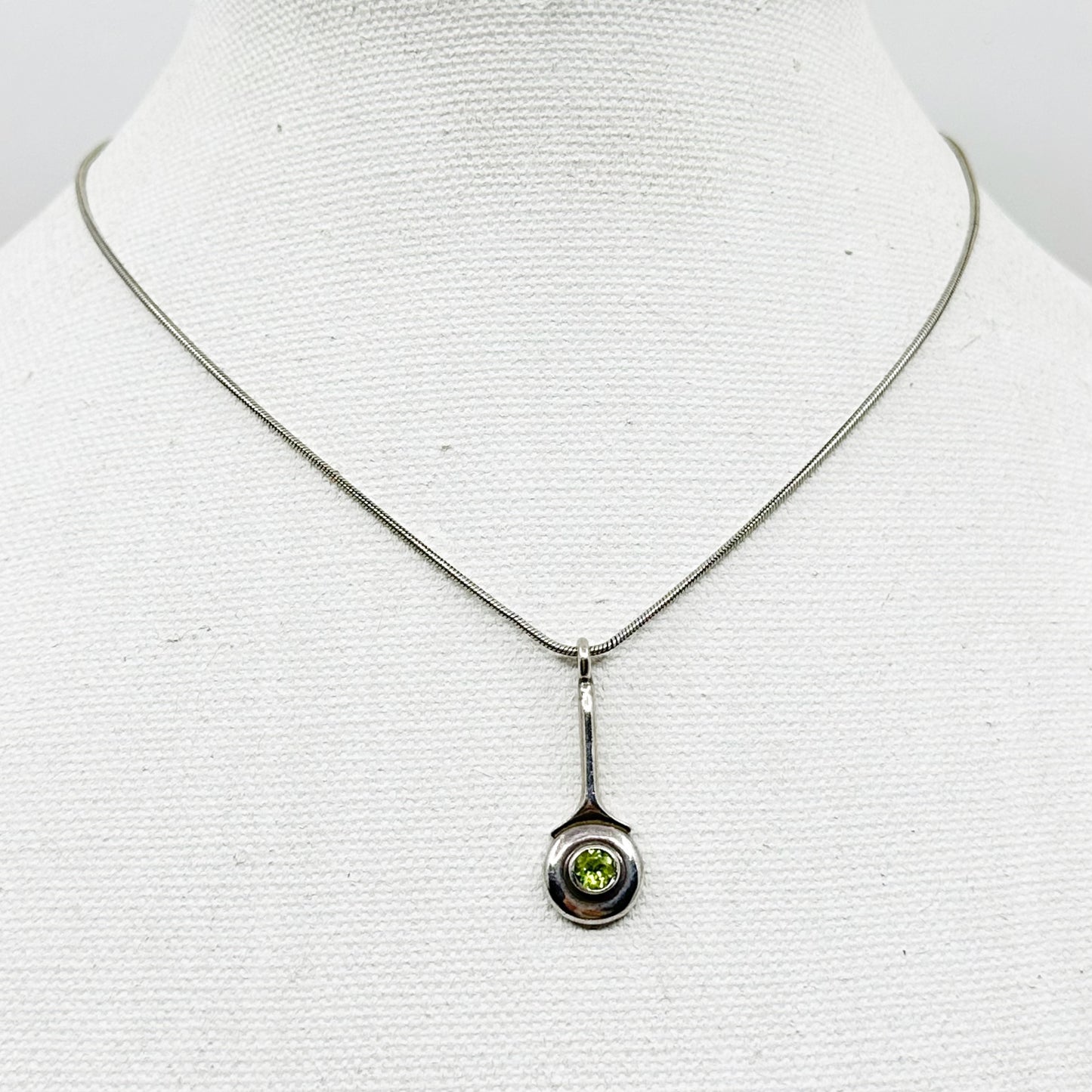 Sterling silver Peridot pendant necklace