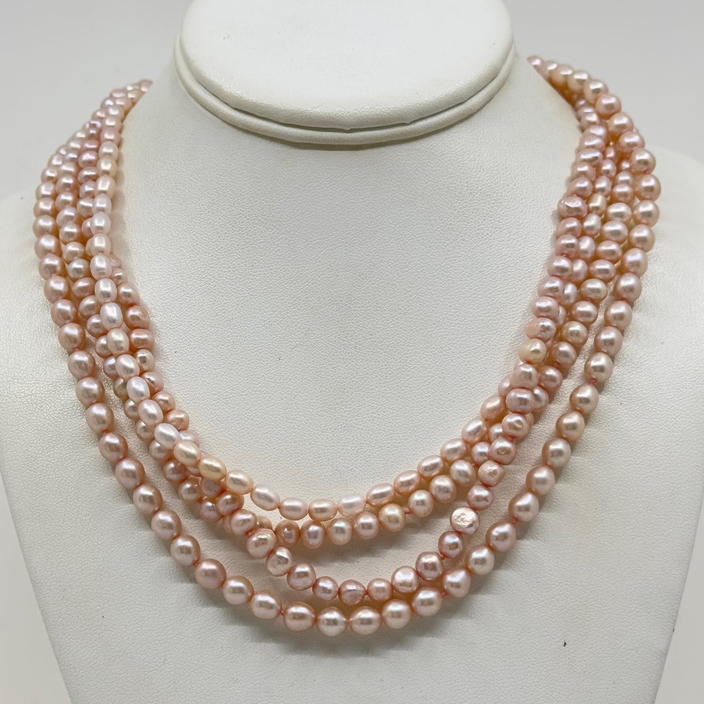 Sterling silver Freshwater Pearl Torsade necklace