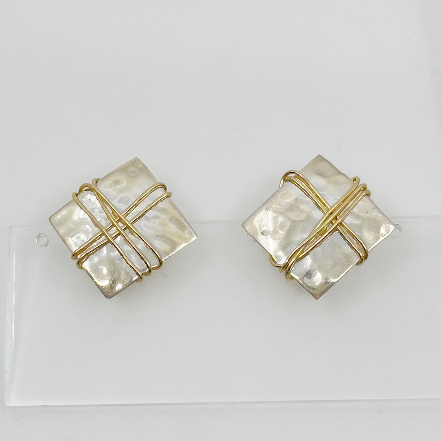 Hand Made sterling silver Gold filled earrings