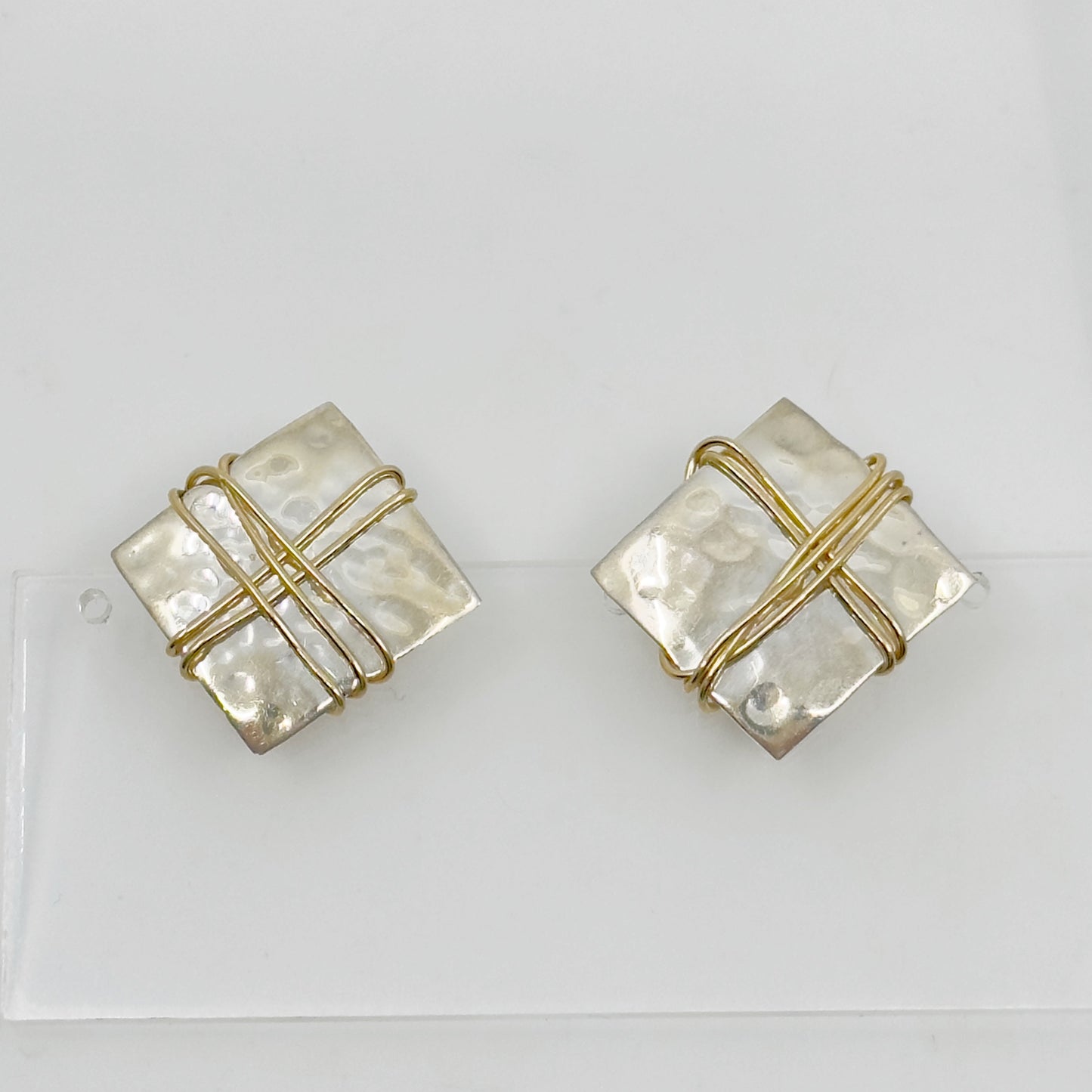 Hand Made sterling silver Gold filled earrings