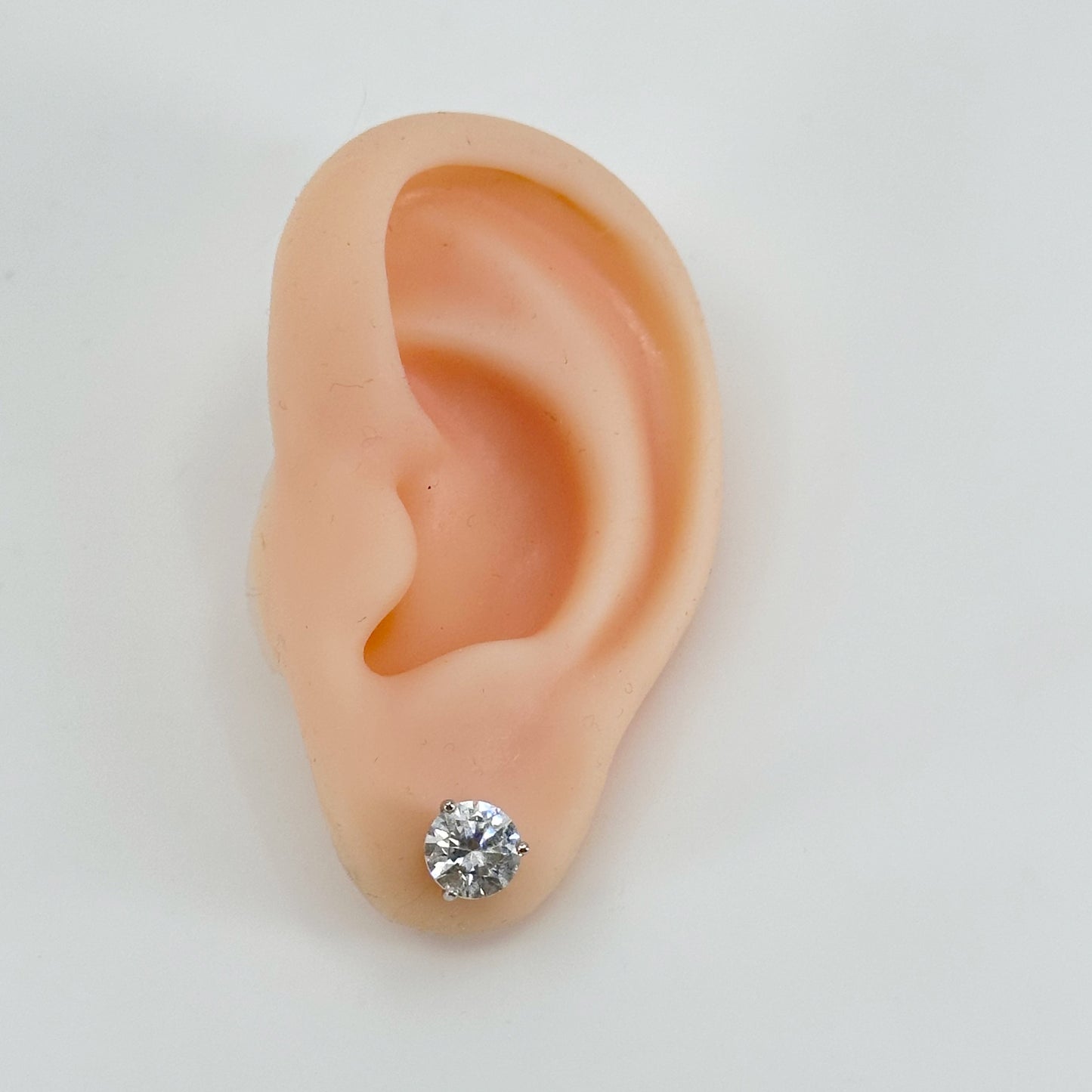 sterling silver cubic zirconia stud earrings