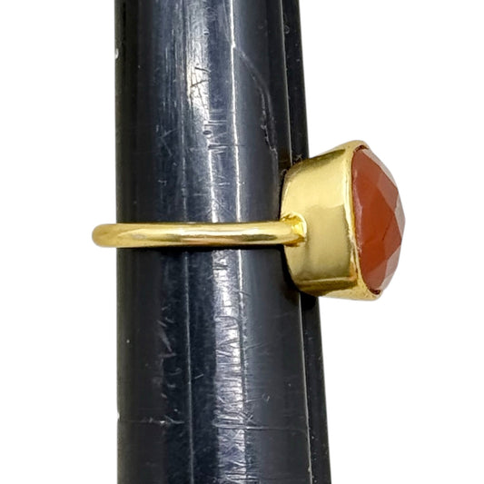 Gold Vermeil sterling silver carnelian ring - GM1096