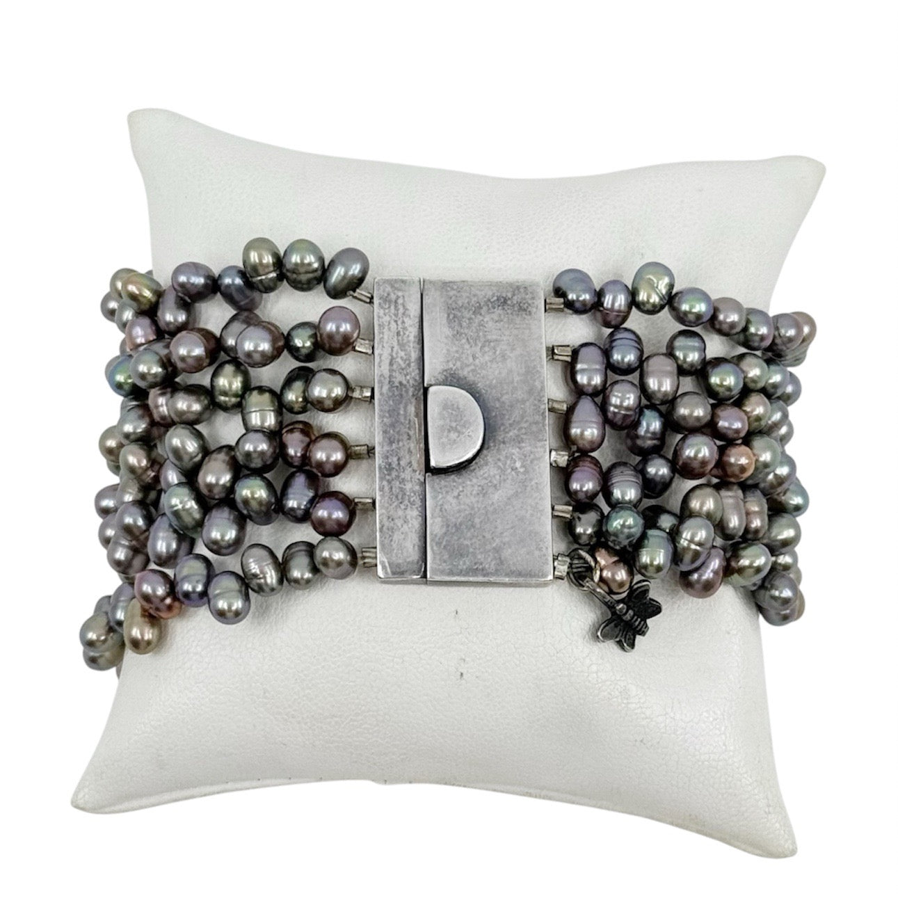 Hand Made Sterling silver pearl bracelet