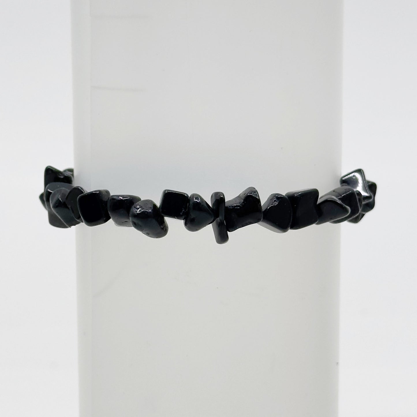 Sterling silver onyx bead bracelet