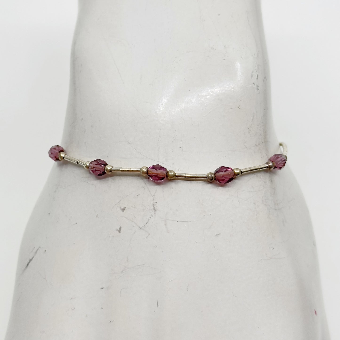 Zuni Liquid Sterling silver amethyst  bracelet