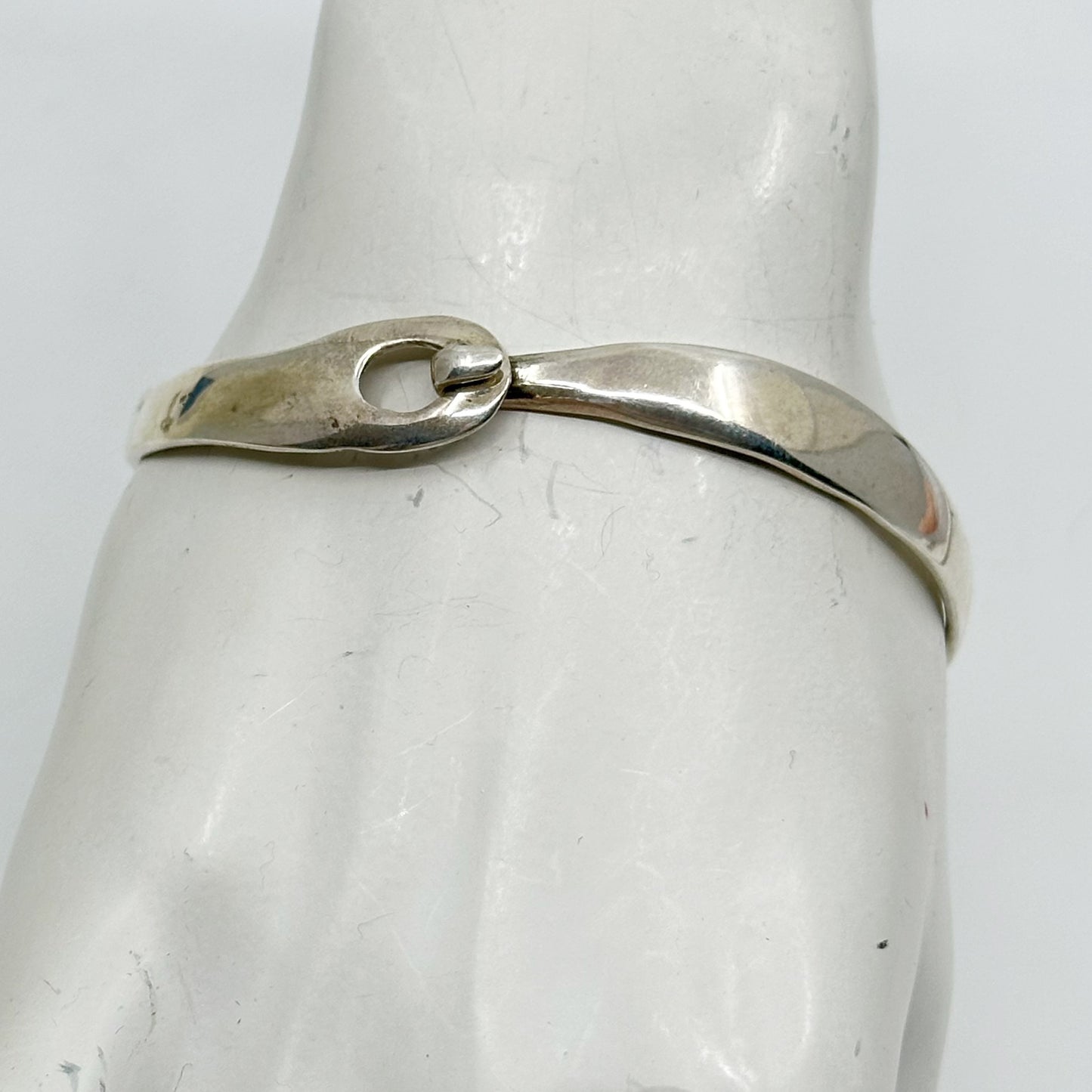 Mid Century sterling silver open bangle bracelet