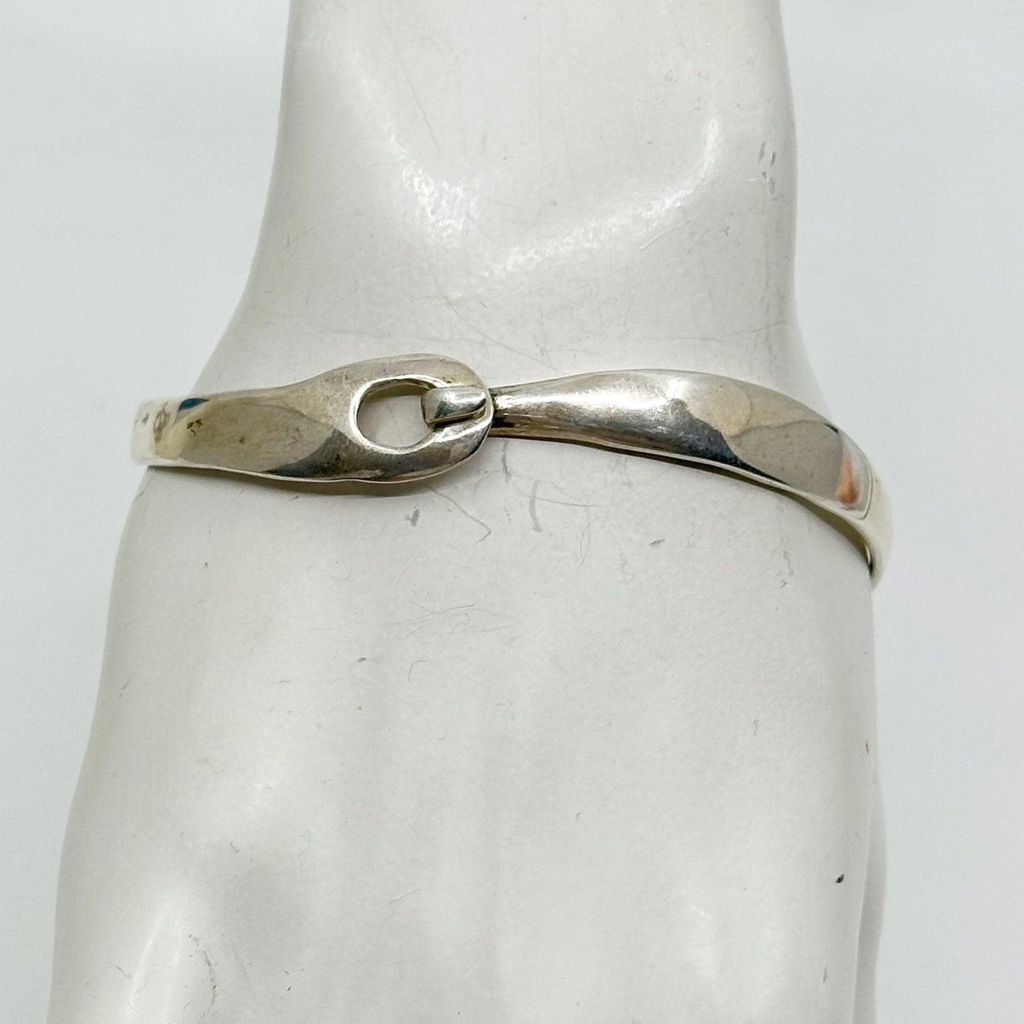 Mid Century sterling silver open bangle bracelet