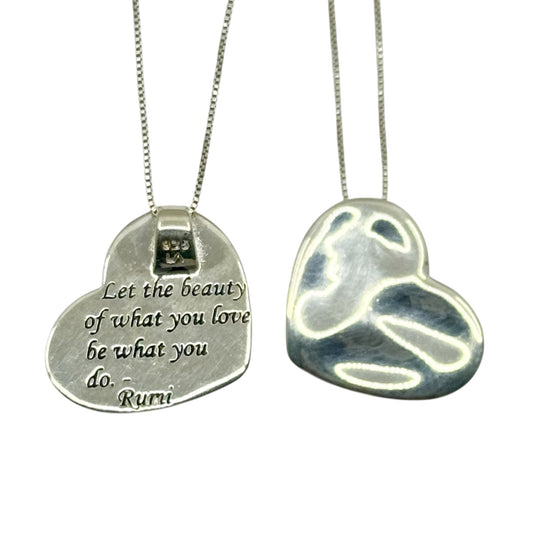 sterling silver heart pendant necklace - GM1113