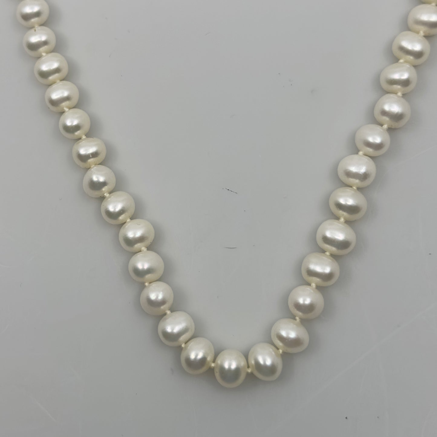 sterling silver Potato  freshwater pearl necklace