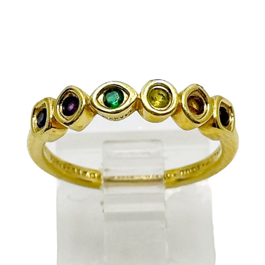 Ale Met Pandora Marvel 14k gold plated crystal ring