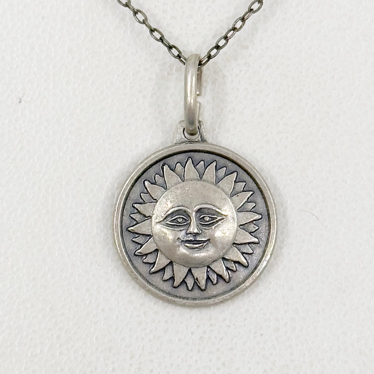 sterling silver sun charm pendant