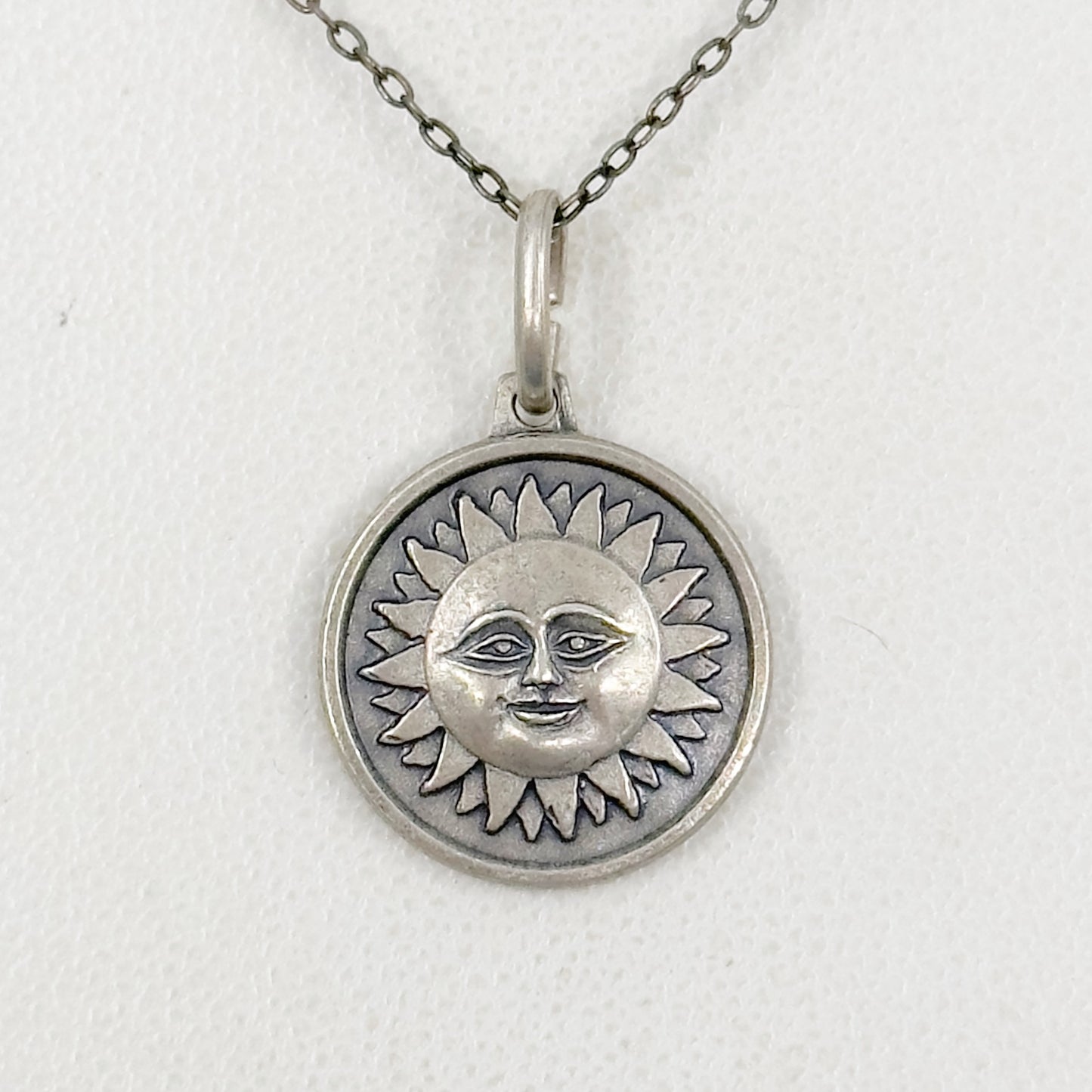 sterling silver sun charm pendant