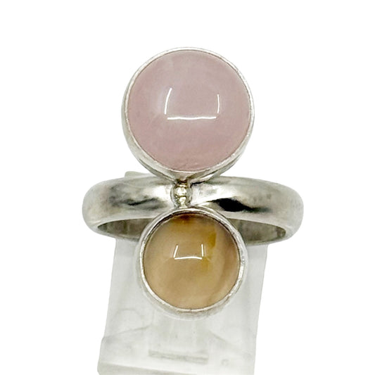 Hand Made Modernist sterling silver quartz ring - GM1168