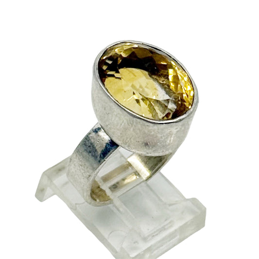Hand Made sterling silver citrine ring - GM1170