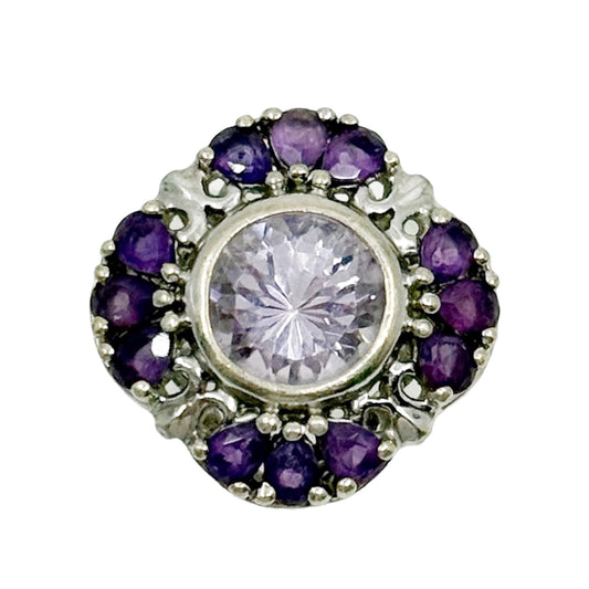 Sterling silver amethyst cocktail ring - GM1175