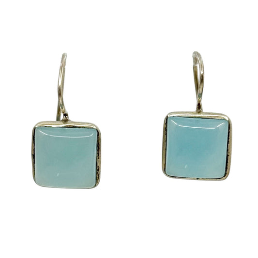 Sterling silver chalcedony earrings - GM1178