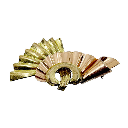 Vintage 12k gold over sterling silver watch brooch - GM1189