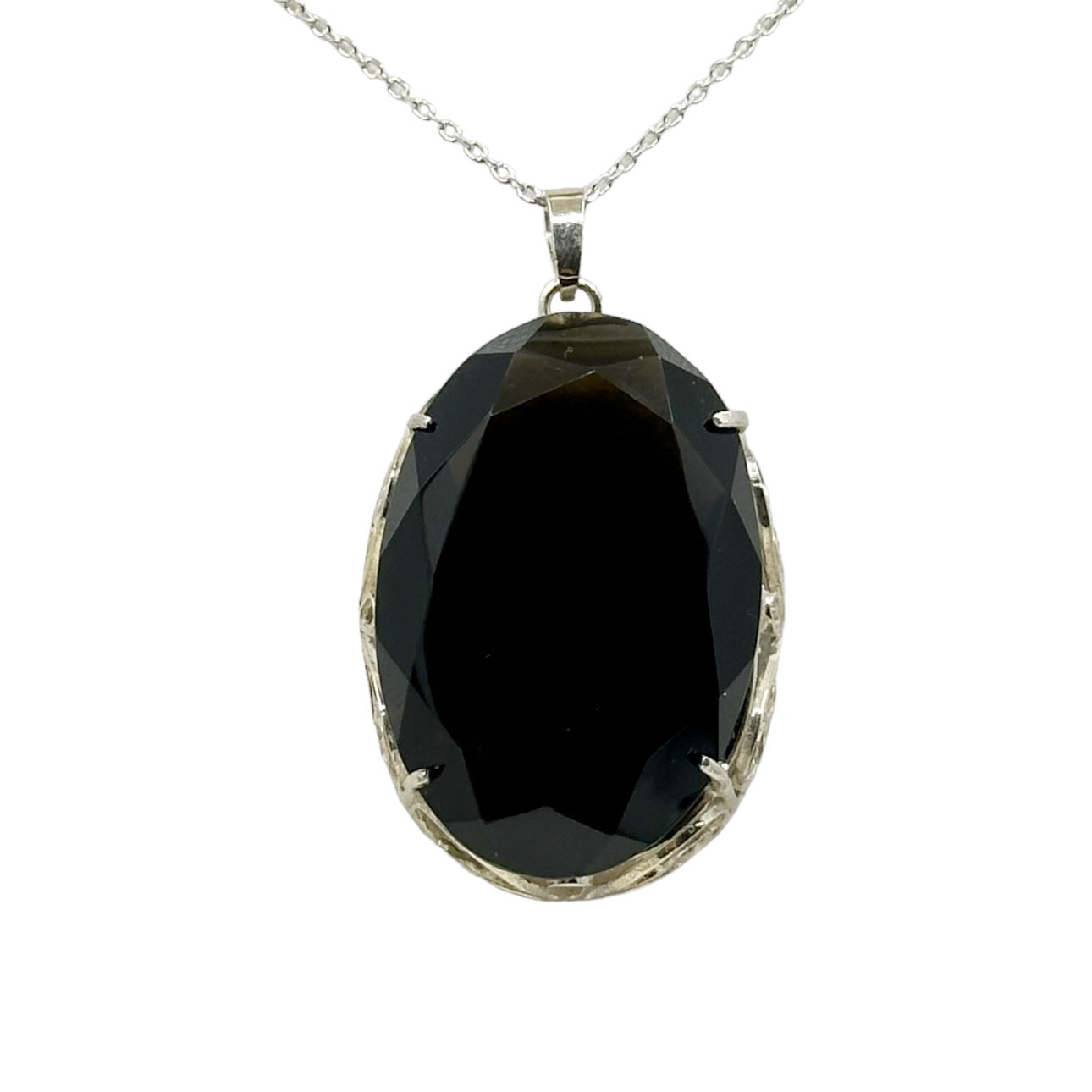 Hand Made Sterling silver smoky quartz pendant