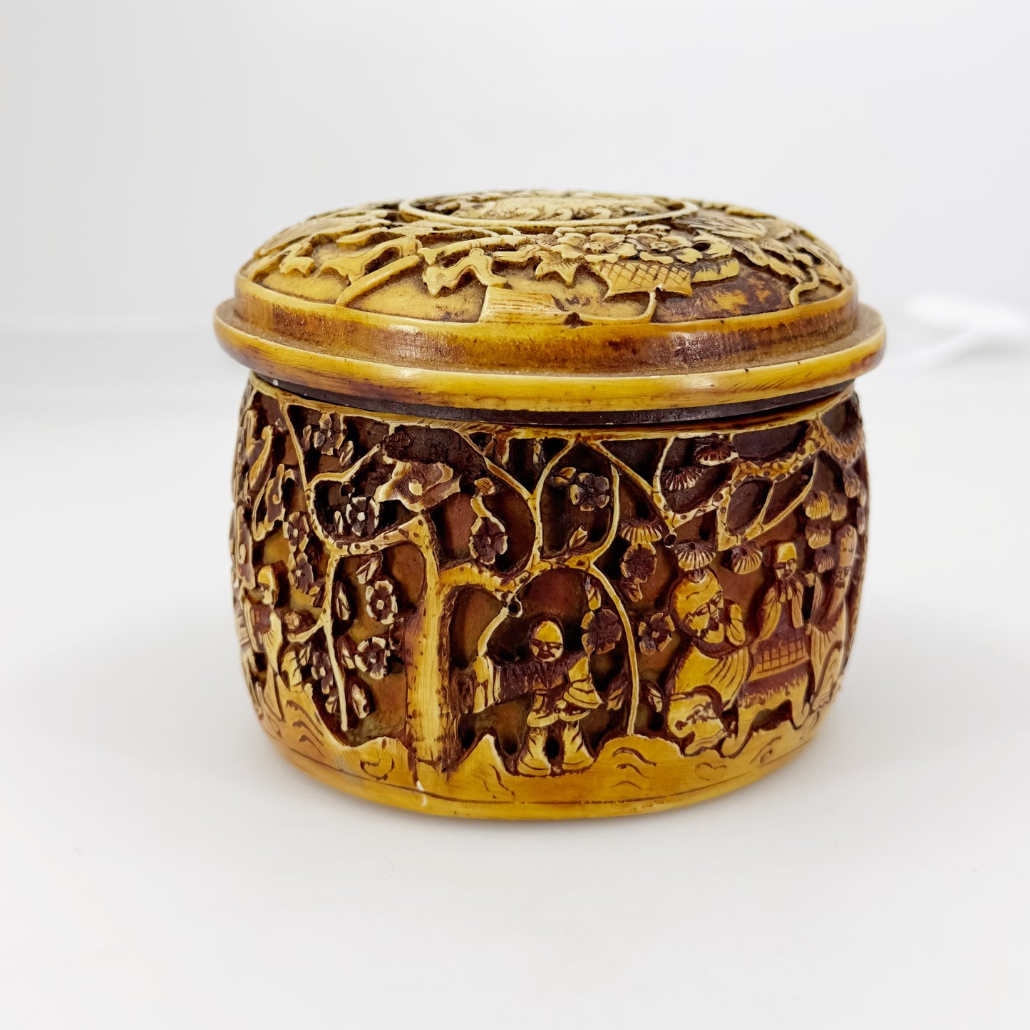 Vintage carved Asian box