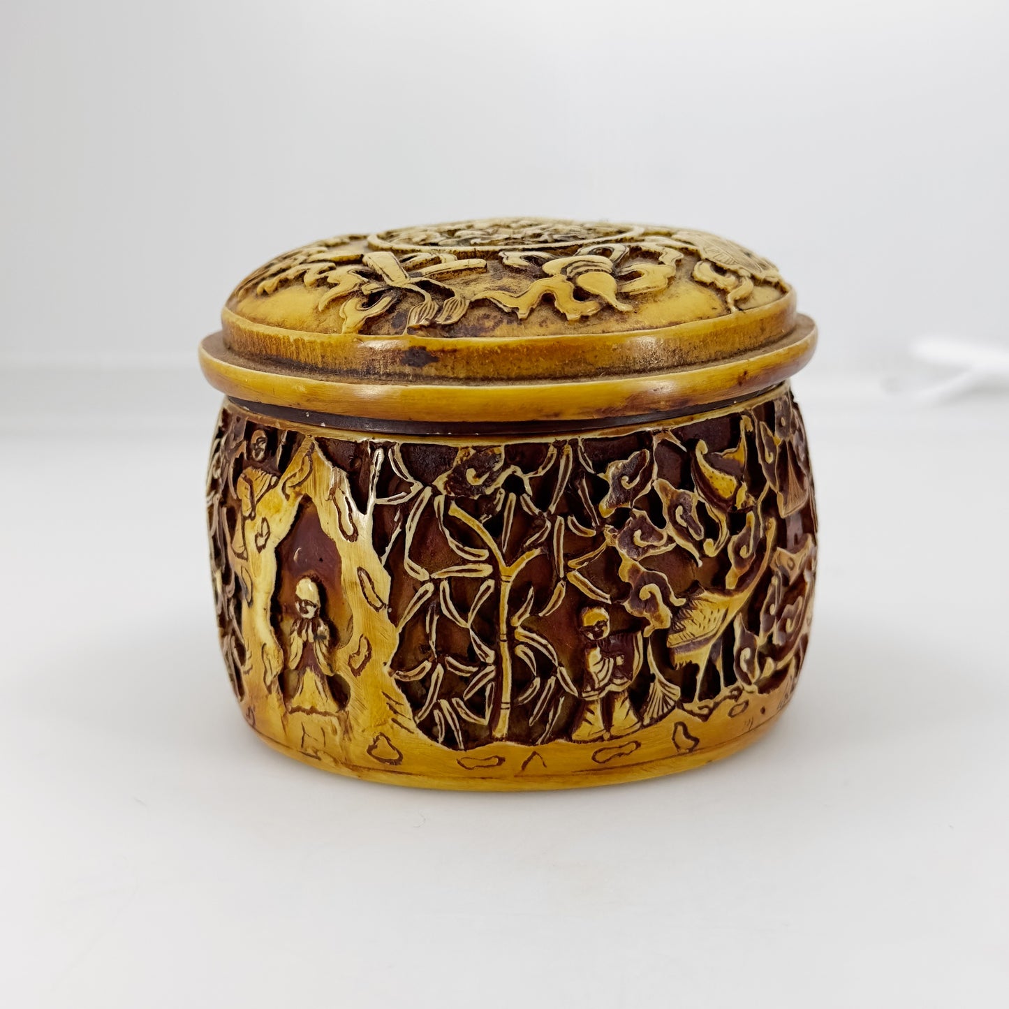 Vintage carved Asian box